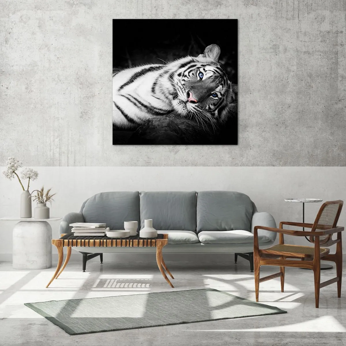 Quadro em vidro - Selvagem e tranquilo - 30x30 cm