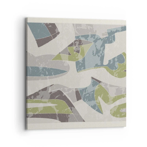 Quadro em tela - Composição atrás do vidro - 70x70 cm