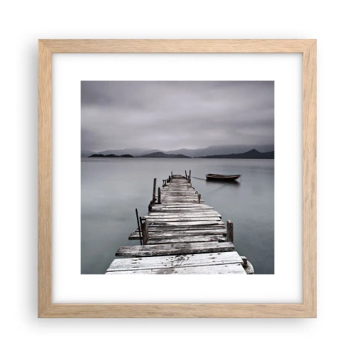 Pôster com moldura de carvalho claro - Amanhã pode ir - 30x30 cm