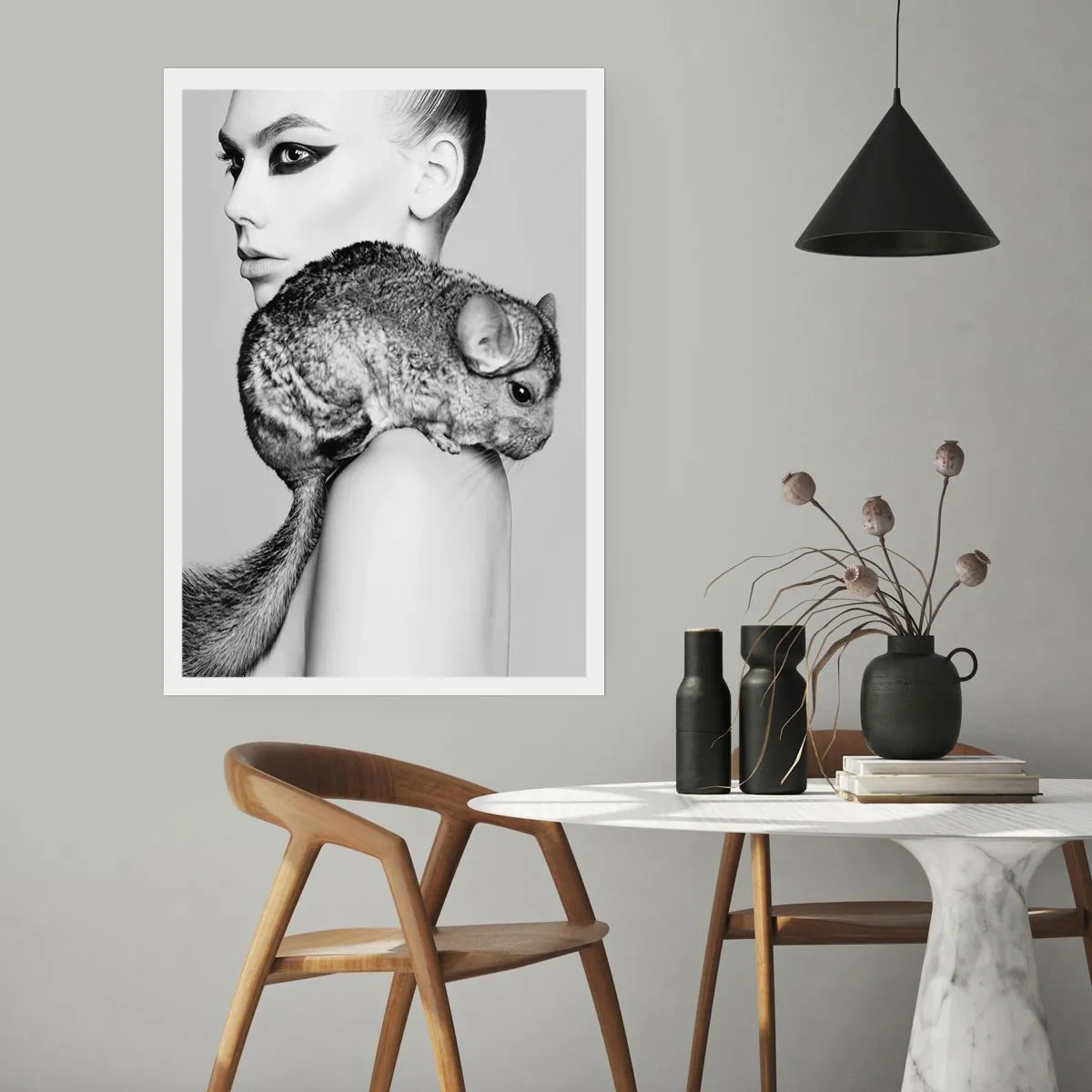 Pôster - A dama com a chinchila - 61x91 cm