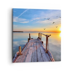 Quadro em tela - Caminhando em direção ao sol - 70x70 cm