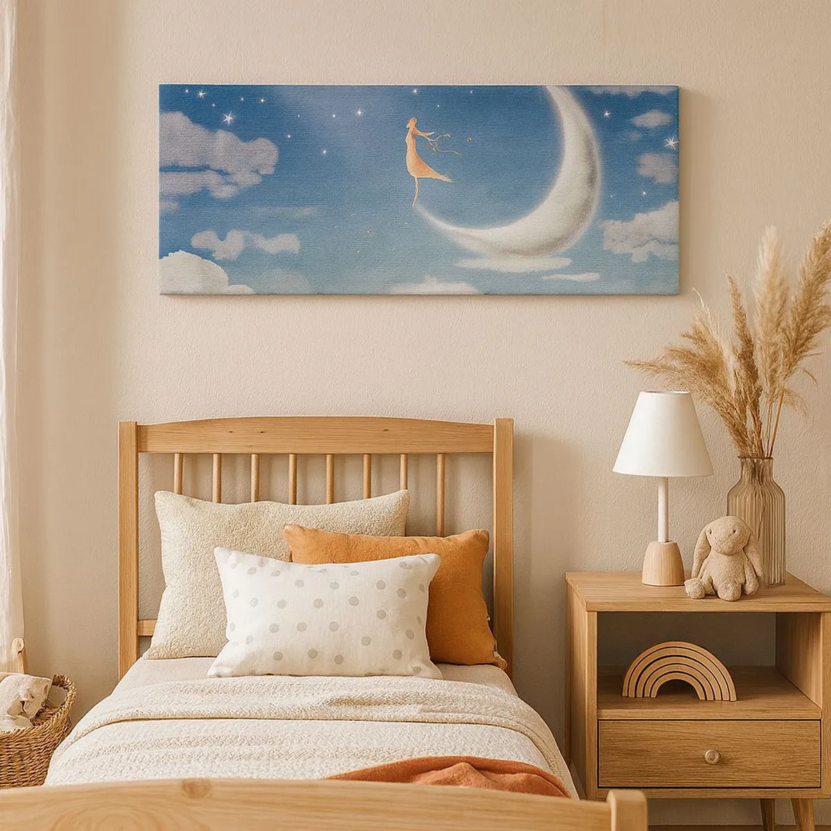 Quadro em tela - O encanto azul - 100x40 cm