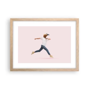 Pôster com moldura de carvalho claro - Uma pitada de absurdo - 40x30 cm