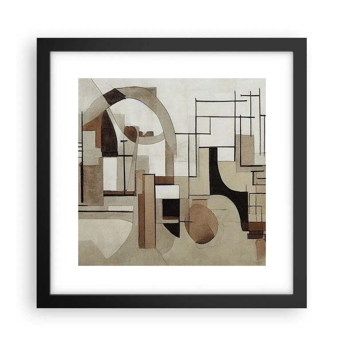 Pôster com moldura preta - Paisagem urbana 2.0 - 30x30 cm