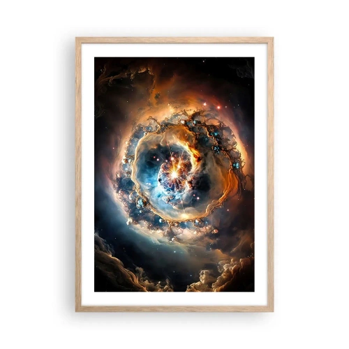 Pôster com moldura de carvalho claro - Início - 50x70 cm