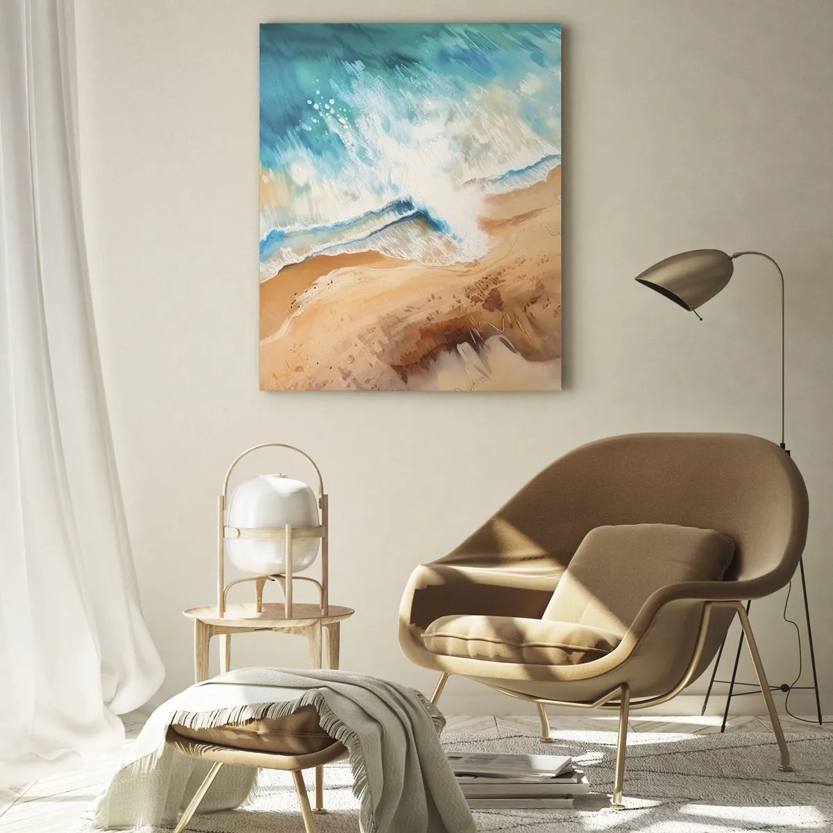 Quadro em vidro - A onda que retorna - 50x70 cm
