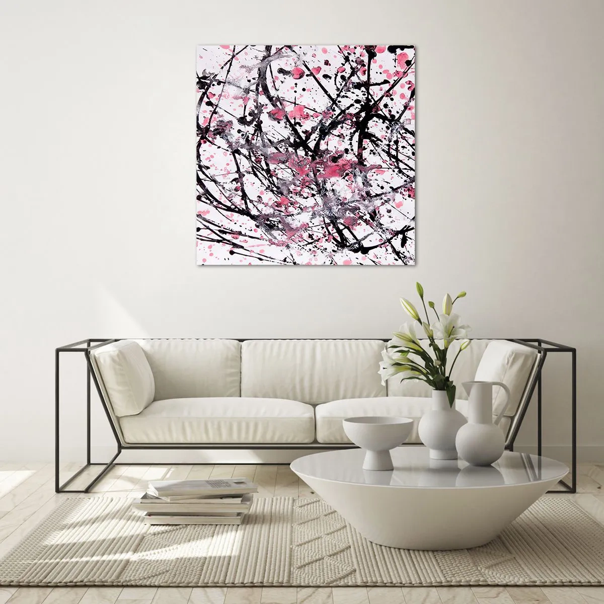 Quadro em vidro - A natureza fugaz da vida - 30x30 cm