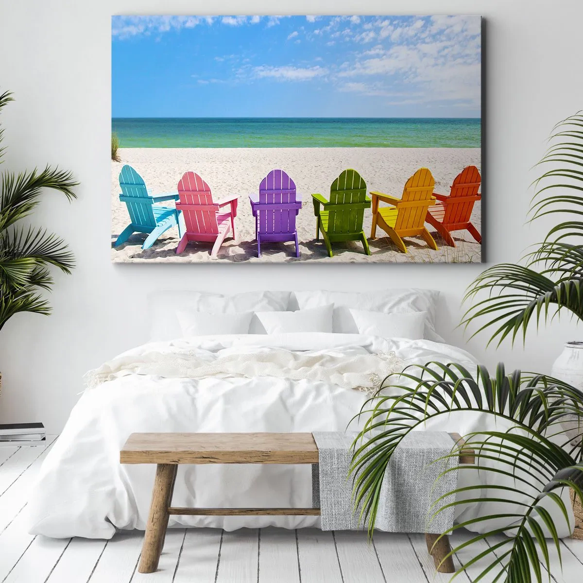 Quadro em tela - Praia do arco-íris - 120x80 cm