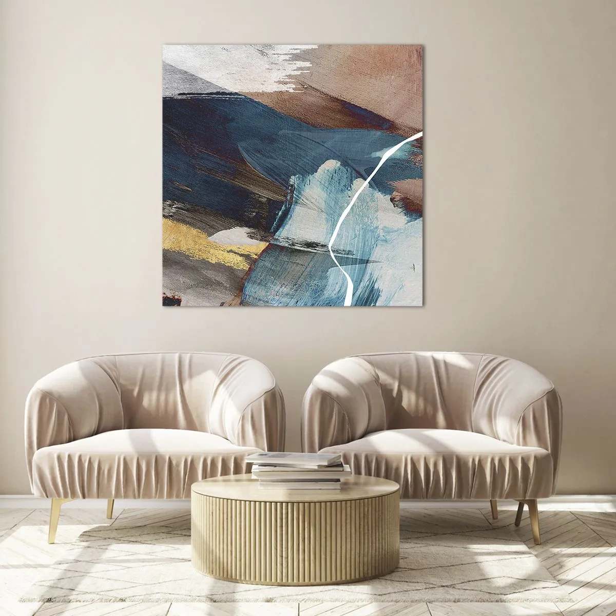 Quadro em vidro - Com elegância e energia - 30x30 cm