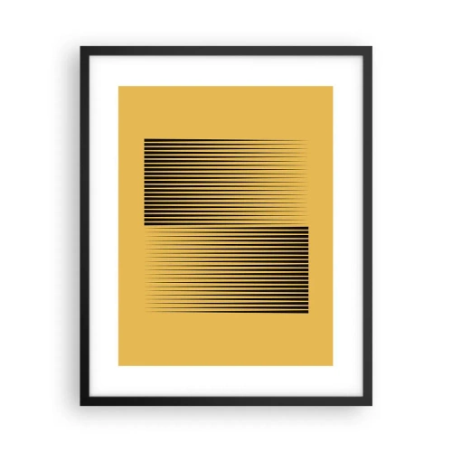 Pôster com moldura preta - Quadratura de opostos - 40x50 cm