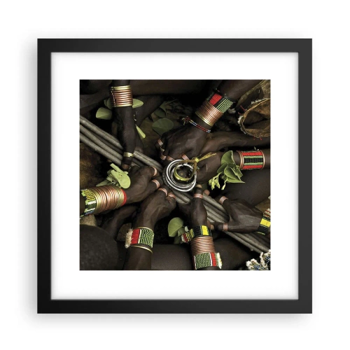 Pôster com moldura preta - Estamos juntos - 30x30 cm