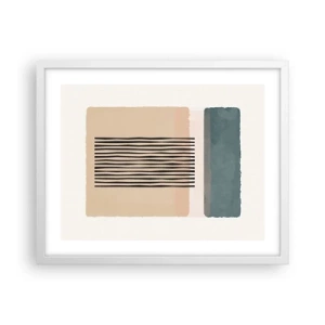 Pôster em moldura branca - Está tudo bem - 50x40 cm