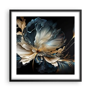 Pôster com moldura preta - Flor de samambaia de conto de fadas - 50x50 cm