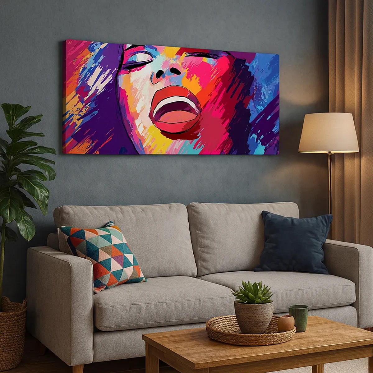 Quadro em tela - Cantar uma vida inteira - 30x30 cm