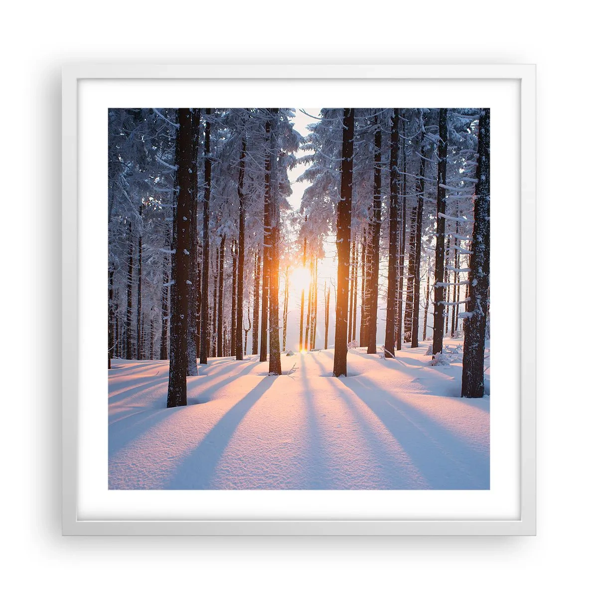 Pôster em moldura branca - Preto no branco - 50x50 cm