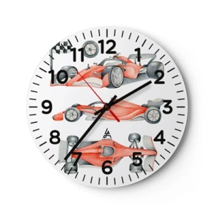 Relógio de parede - Relógio em vidro - Persiga seu sonho - 40x40 cm