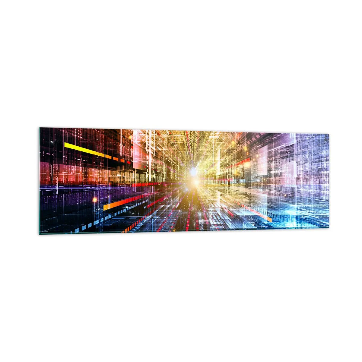 Quadro em vidro - Corredor de luz - 160x50 cm