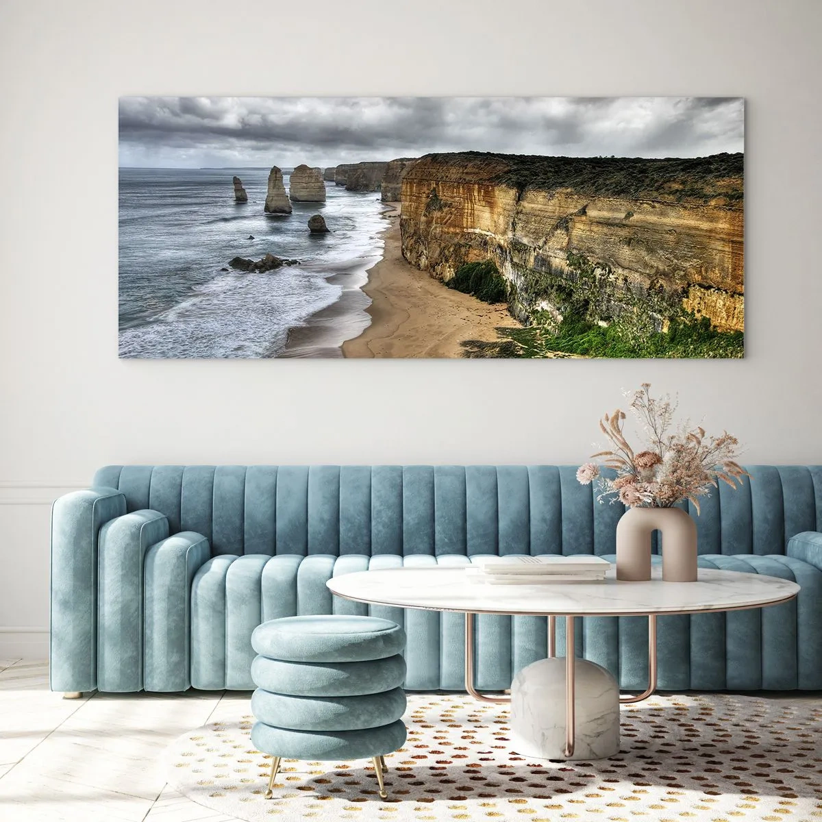 Quadro em vidro - Beleza crua - 90x30 cm