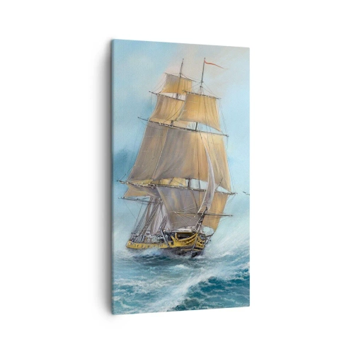 Quadro em tela - Correndo sobre as ondas - 45x80 cm