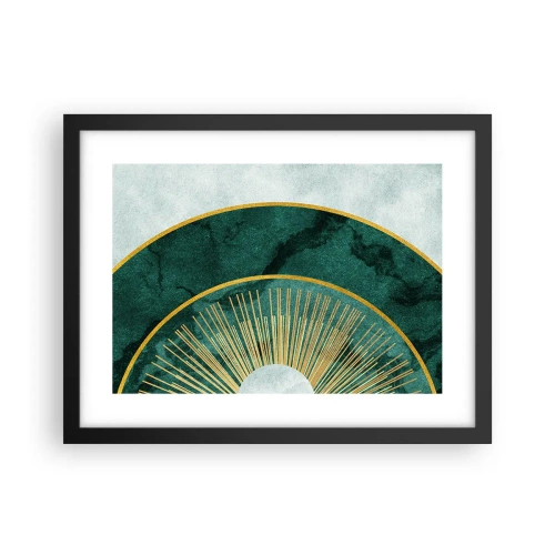 Pôster com moldura preta - Outro sistema solar - 40x30 cm