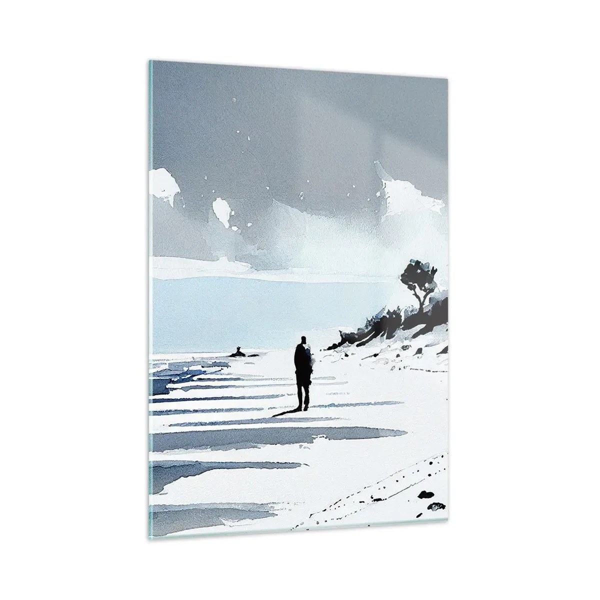 Quadro em vidro - Sozinho - 50x70 cm