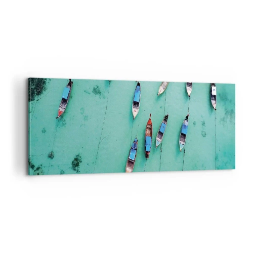 Quadro em tela - Na alegre expectativa - 100x40 cm