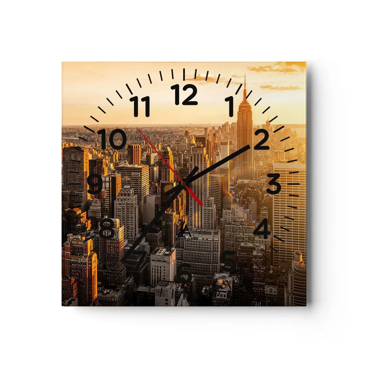 Relógio de parede - Relógio em vidro - Crescer ao sol - 30x30 cm