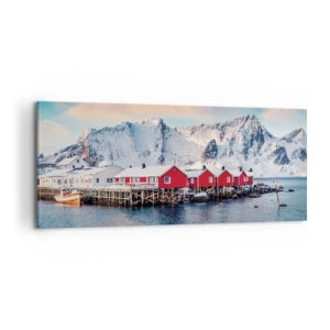 Quadro em tela - Refpugio do Norte - 100x40 cm