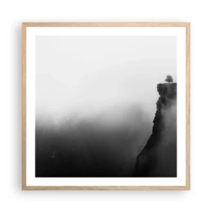 Pôster com moldura de carvalho claro - No limite do mundo - 60x60 cm