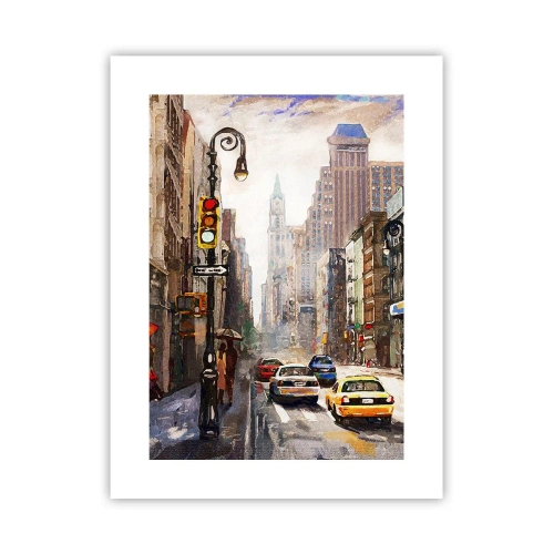 Pôster - Nova York – colorida também na chuva - 30x40 cm