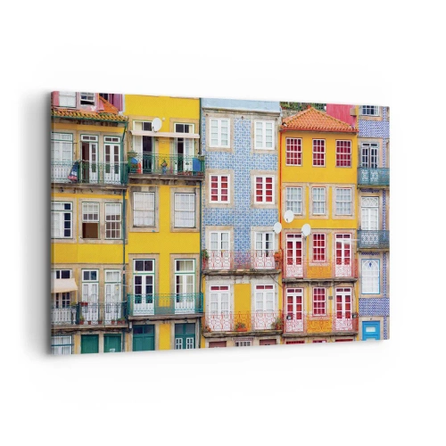 Quadro em tela - Cores da cidade velha - 120x80 cm