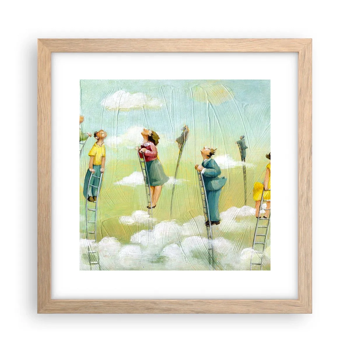 Pôster com moldura de carvalho claro - Por trás do seu sonho - 30x30 cm