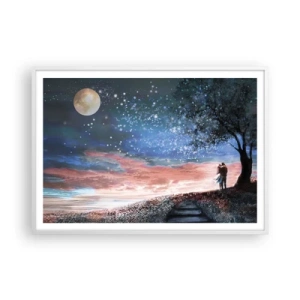 Pôster em moldura branca - Espetáculo estrelado - 100x70 cm