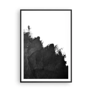 Pôster com moldura preta - Elementos: terra - 70x100 cm