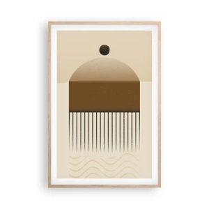Pôster com moldura de carvalho claro - Diferentes estados - 61x91 cm