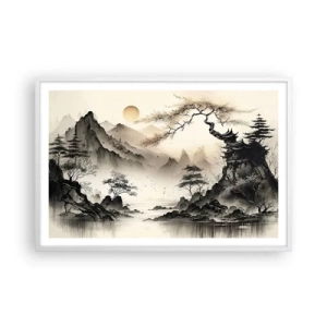 Pôster em moldura branca - O charme único do Oriente - 91x61 cm