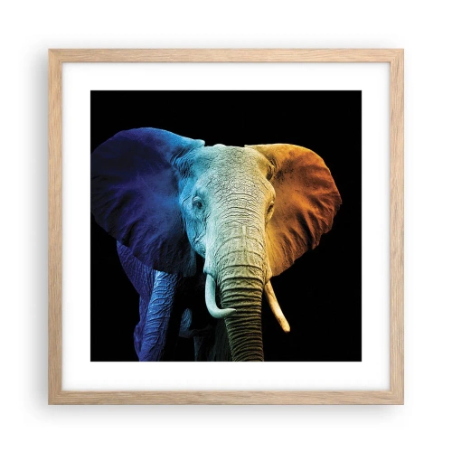 Pôster com moldura de carvalho claro - Excêntrico, não esquisito - 40x40 cm