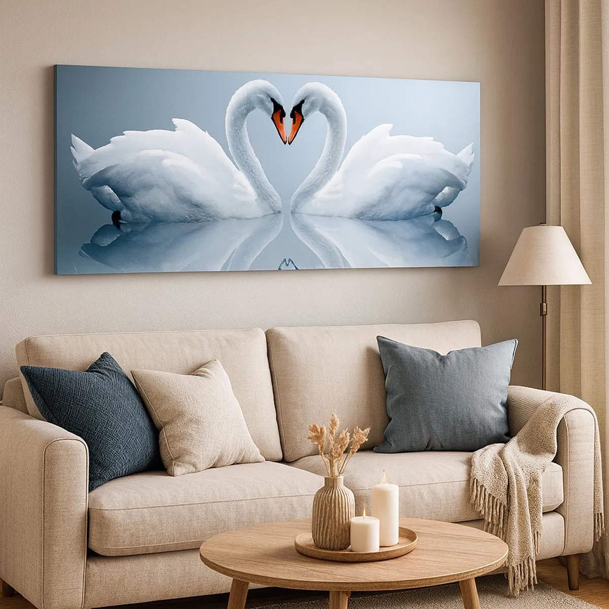 Quadro em tela - Hora do amor - 100x40 cm