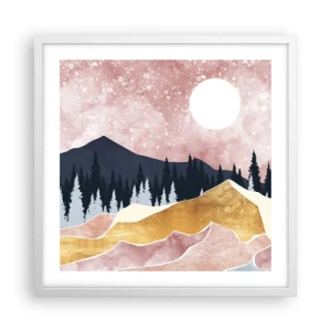 Pôster em moldura branca - Ronda Noturna - 50x50 cm