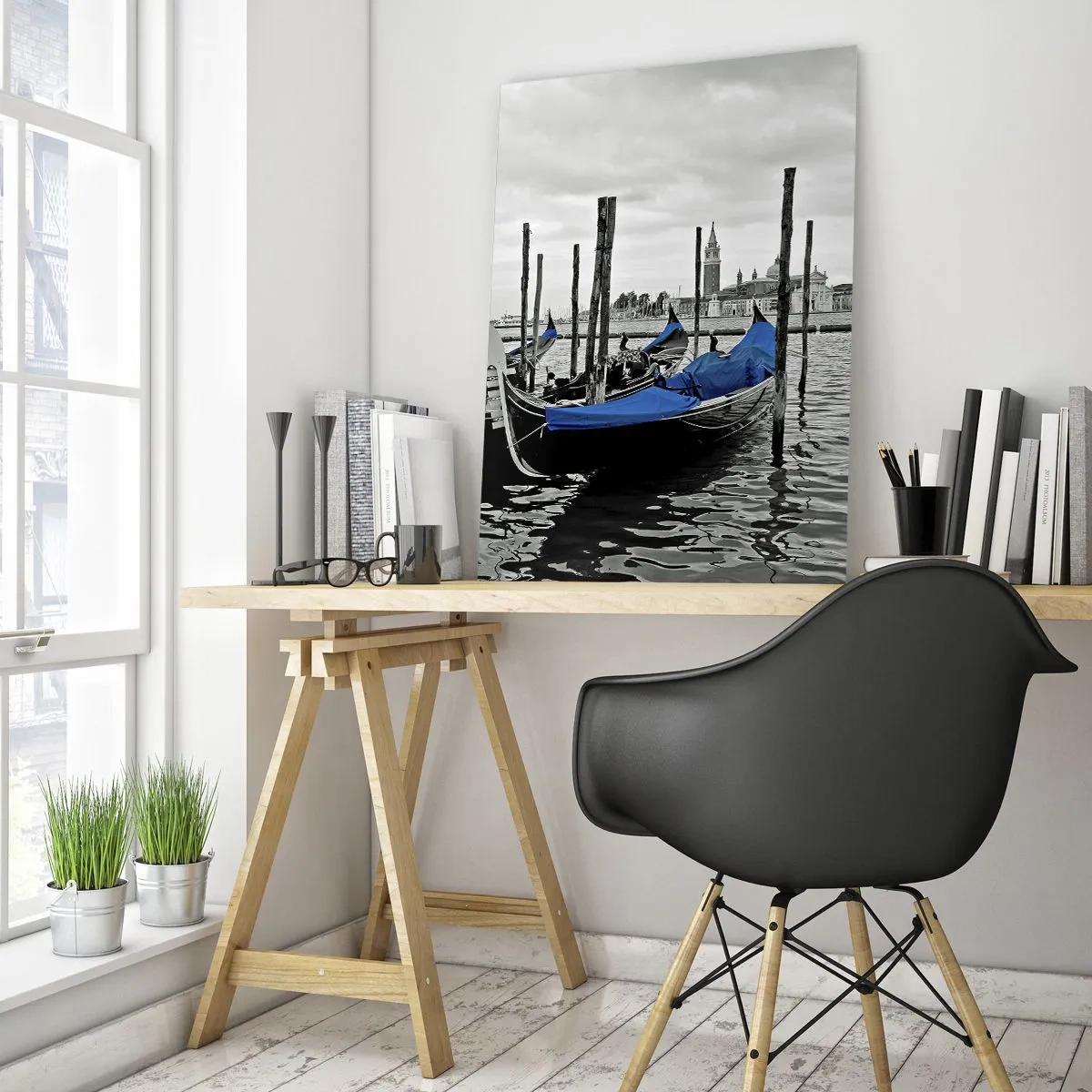 Quadro em vidro - Veneza pensativa - 50x70 cm