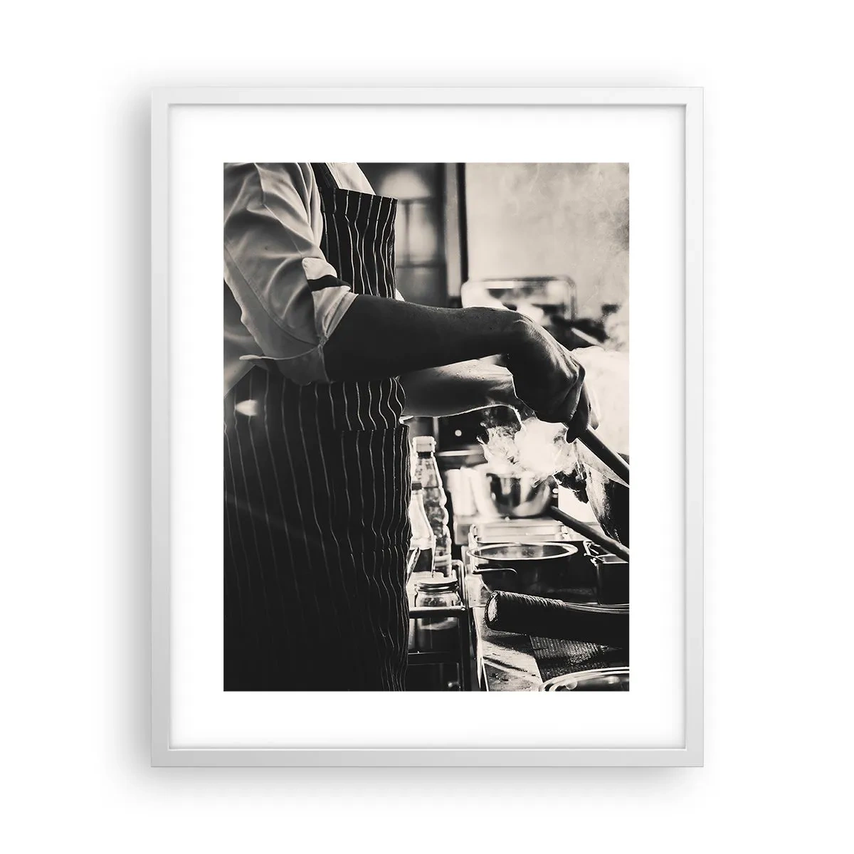 Pôster em moldura branca - Alquimia de sabores - 40x50 cm