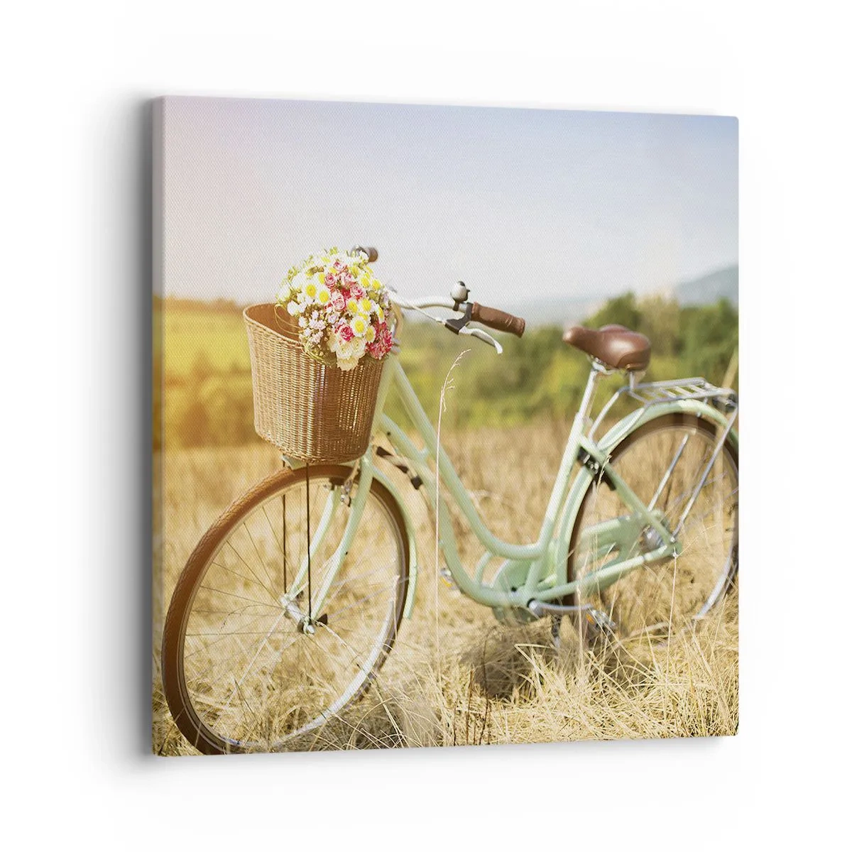 Quadro em tela - Vou ficar aqui por um tempo - 40x40 cm