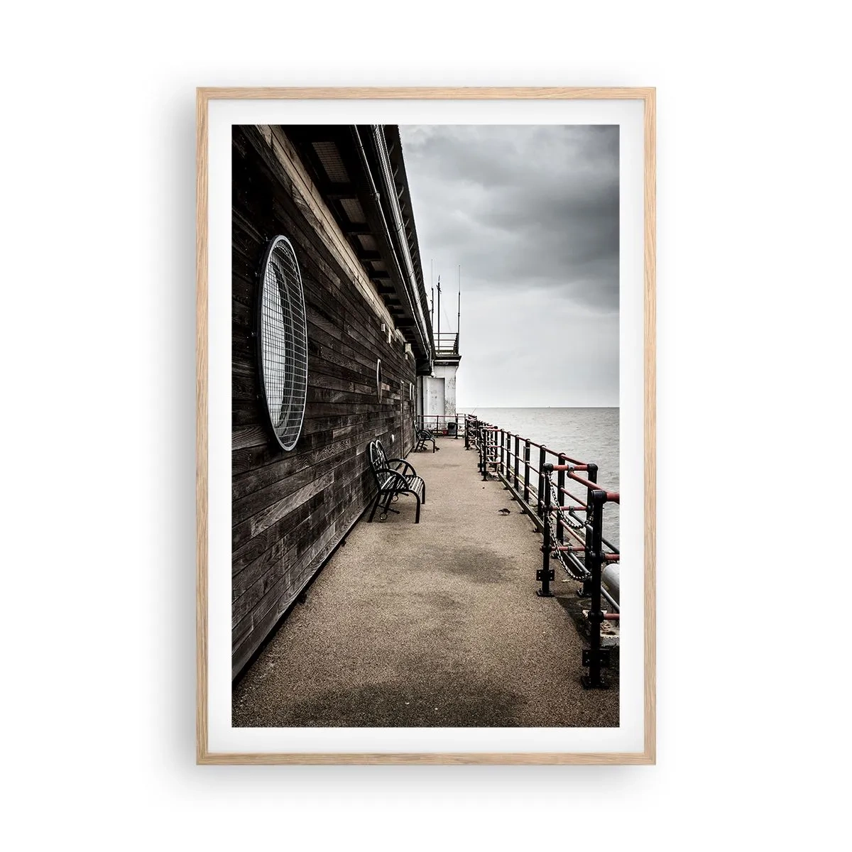 Pôster com moldura de carvalho claro - O tempo parou - 61x91 cm