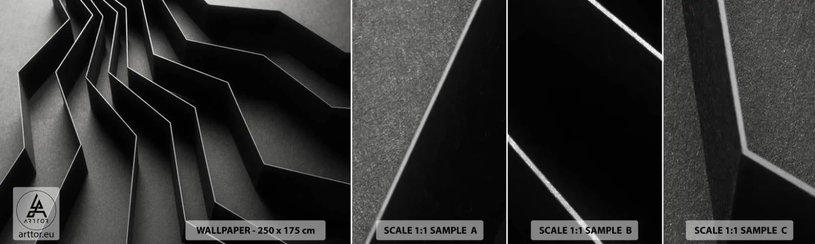 Amostra de Papel de Parede Standard Eco - Ordem espacial - 3D, Labirinto, Moderno - 100x30 cm