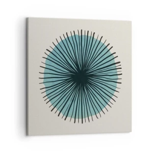 Quadro em tela - Radiante sobre o azul - 50x50 cm