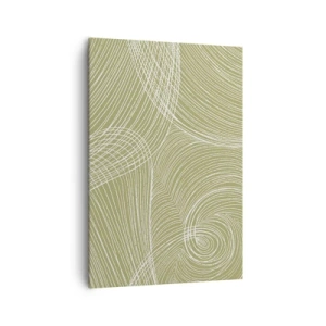 Quadro em tela - Abstração intrincada em branco - 70x100 cm