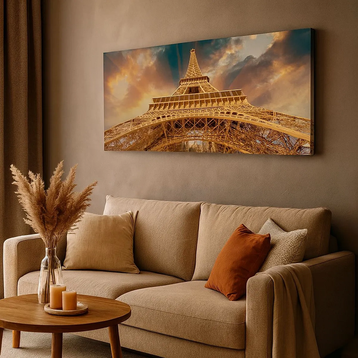 Quadro em tela - Como a humanidade chegou ao céu - 100x40 cm