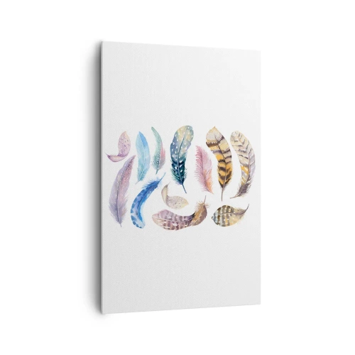 Quadro em tela - Leve, heterogéneo e multicolorido - 80x120 cm