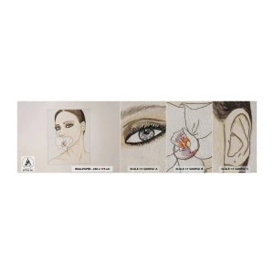 Amostra de papel de parede Premium Sand - Símbolo de elegância e beleza - Abstração, Pedaço, Mulher - 100x30 cm