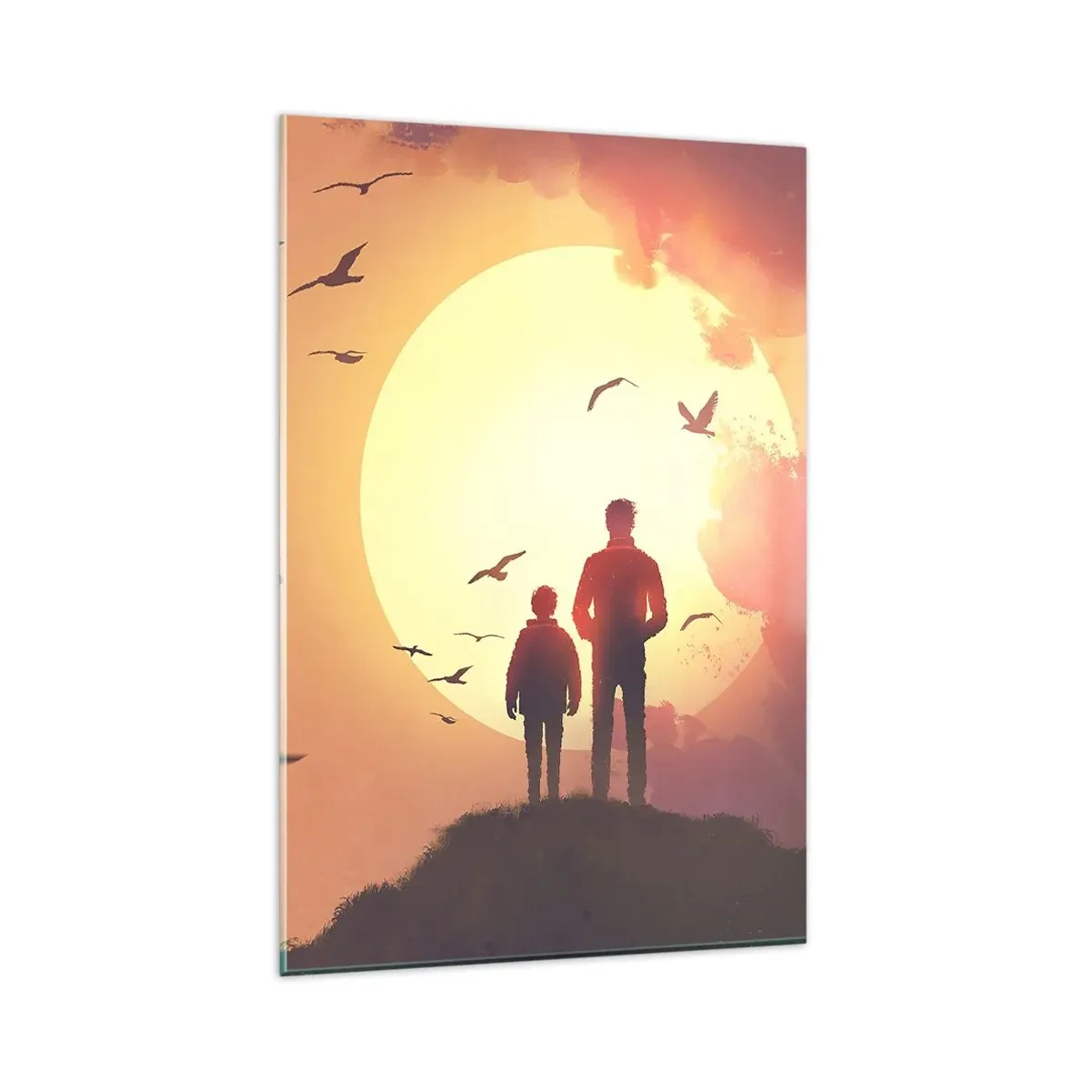 Quadro em vidro - Cara a cara com o sol - 80x120 cm